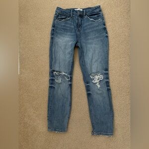 Flying Monkey Blue Slim Straight Distressed Jeans